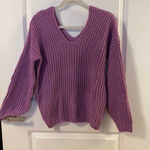 Purple off the shoulder sweater - never worn